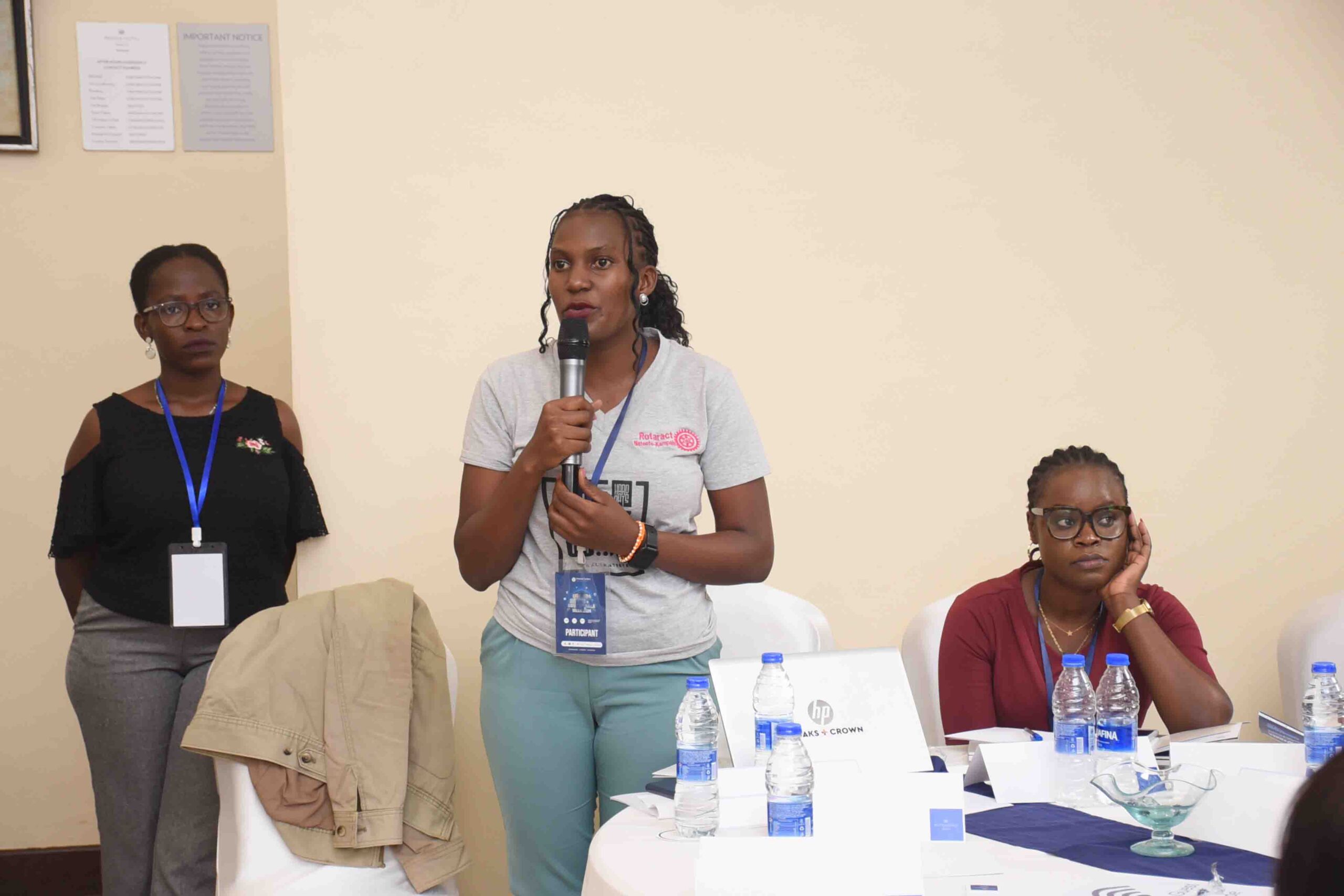 Participants of the Business Incubator Discussions speak during a QA.